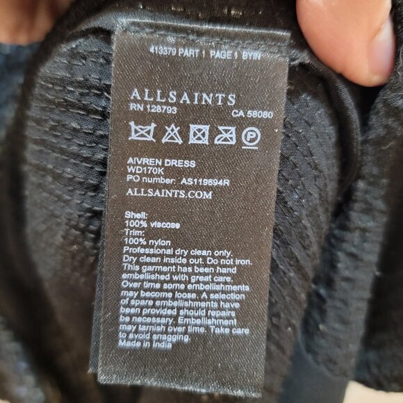 AllSaints Aivren Embellished Dress – Sparkle with Sophistication - Picture 10 of 13